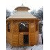 Варіант №45, діаметр 4м, 6 кутів, матеріал - ялина європейська (смерека). Стіл і лавки у комплекті.