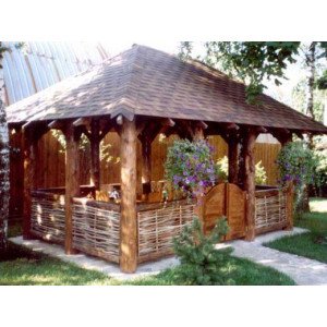 Варіант №59, розмір 3х4м., матеріал - ялина європейська (смерека), дуб, граб